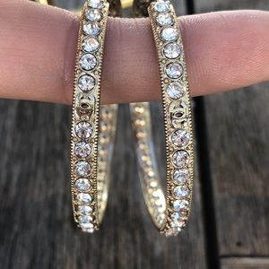 Chanel large hoop earrings